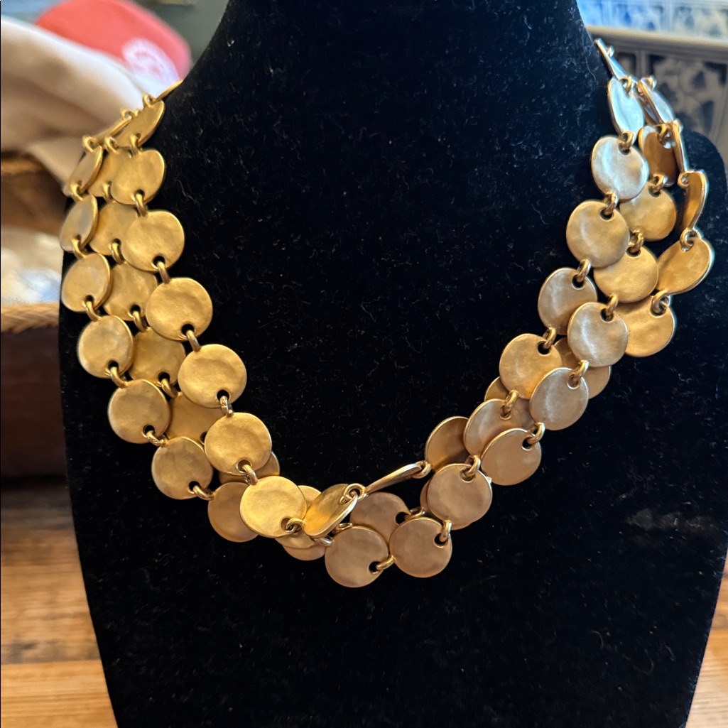 Xoxo Gold-Tone Layered Disc Necklace 30$